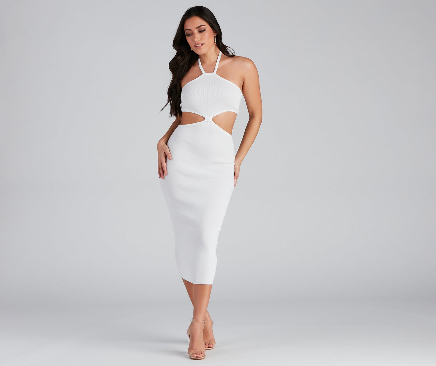 Tropic Like It's Hot Halter Midi Dress