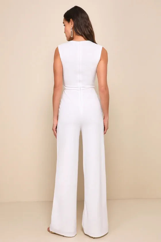Enticing Endeavors White Jumpsuit
