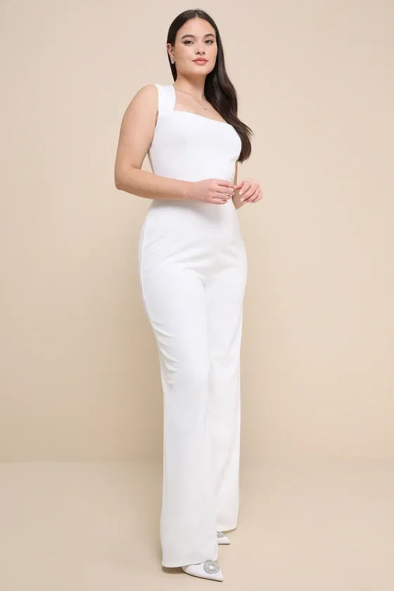 Enticing Endeavors White Jumpsuit